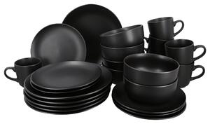 Silvercrest® Jídelní servis, 24dílná sada (černá) (100395229001)
