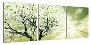 Jarní strom - moderní obraz (90x30cm)