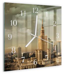 Skleněné hodiny Varšava zskb-30x30-00082413