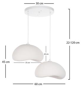 Brilagi - Lustr na lanku WABI SABI 2xE27/40W/230V pr. 60 cm bílá