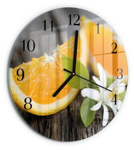 Skleněné nástěnné hodiny Citronová zsoc-fi30-00183091