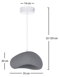 Brilagi - Lustr na lanku WABI SABI 1xE27/40W/230V pr. 35 cm šedá