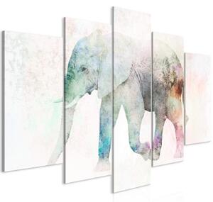 Obraz - Painted Elephant (5 Parts) Wide