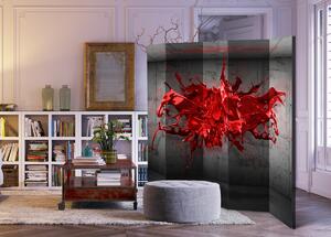 Paraván červený výbuch Velikost (šířka x výška): 135x172 cm