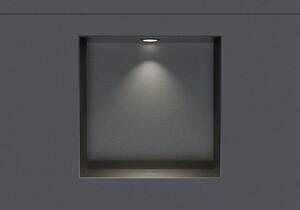 Nerezový nástěnný výklenek NT303010X bez ráfku s LED reflektorem - 30 x 30 x 10 cm (v x š x h) - možnost volby barvy