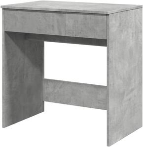 Kaptafel – Toaletní stolek v odstínu šedé betonu se zrcadlem a zásuvkou – Kompaktní nábytek do ložnice, rozměry 73x46,5x120 cm