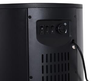 Elektrický krb LED GOLETO DESIGN BLACK 900/1800W