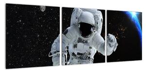 Obraz astronauta ve vesmíru (90x30cm)
