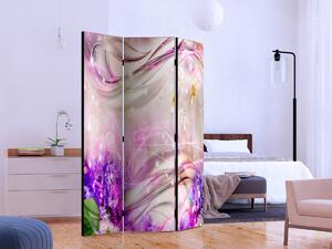 Paraván růžová abstrakce a květy Velikost (šířka x výška): 135x172 cm