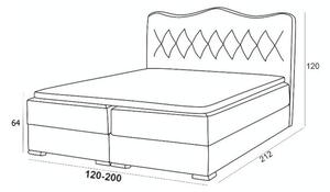 Čalouněná postel ALADIN + topper, 160x200, madryt 160