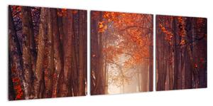 Podzimní les - obraz (90x30cm)