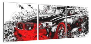 Obraz automobilu - moderní obraz (90x30cm)