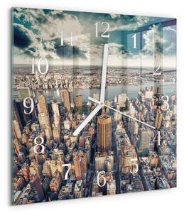 Skleněné hodiny New York zskb-30x30-00085380