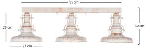 Brilagi - Stropní svítidlo PYRONIC 3xE27/40W/230V krémová/patina