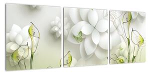 Moderní obraz - květy (90x30cm)