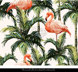 Fototapeta Flamingos skryté v listech Samolepící 250x250cm