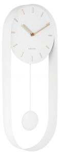 Designové kyvadlové nástěnné hodiny 5822WH Karlsson 50cm