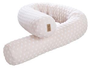 Béžový mantinel do postýlky s příměsí bavlny 170 cm Frosty Almond – Roba