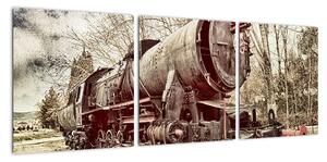 Obraz lokomotivy (90x30cm)