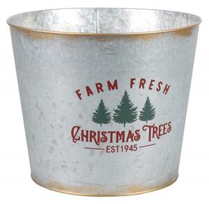 Plechový obal na květináč ''FARM FRESH''