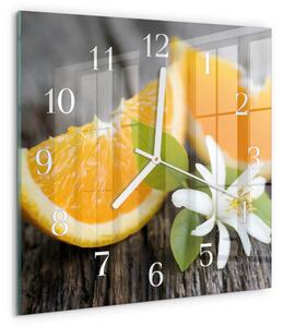 Skleněné hodiny Citronová zskb-30x30-00092480