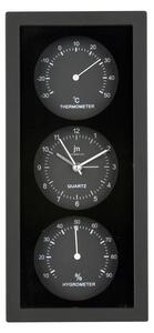 Lowell Italy Nástěnné-stolní hodiny s teploměrem a vlhkoměrem JA7071N Lowell 26cm