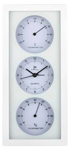 Lowell Italy Nástěnné-stolní hodiny s teploměrem a vlhkoměrem JA7071B Lowell 26cm