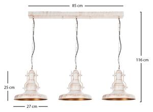 Brilagi - Lustr na řetězu PYRONIC 3xE27/40W/230V krémová/patina