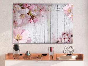 Obraz - Flowers on Boards (1 Part) Wide