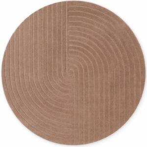 Vikosa, Kusový koberec Vikosa Arcura 106300 Brown kruh, 120x120 (průměr) kruh, hnědá, ložnice