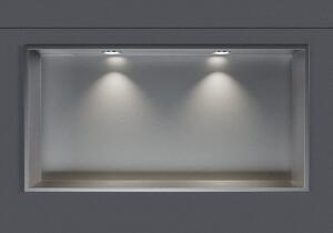 Nerezová nástěnná nika NT206010X s LED reflektorem - 20 x 60 x 10 cm (v x š x h) - možnost volby barvy