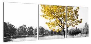 Obraz žlutého stromu v přírodě (90x30cm)