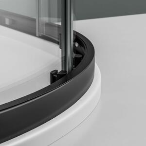 Čtvrtkruhový sprchový kout s posuvnými dveřmi NT509 - 6 mm nano čiré sklo - výběr barvy a velikosti profilu