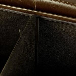 Goleto Čalouněná lavice s úložným prostorem 114 x 40 x 40 cm | hnědá
