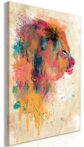 Obraz - Watercolor Lion (1 Part) Vertical