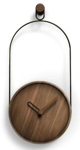 Designové nástěnné hodiny Nomon Eslabon Walnut Black 68cm