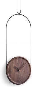 Designové nástěnné hodiny Nomon Colgante Walnut Black 90cm