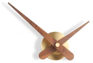 Designové nástěnné hodiny Nomon Axioma Gold Walnut small 37cm