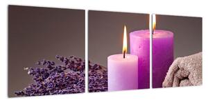 Obraz - Relax, svíčky (90x30cm)