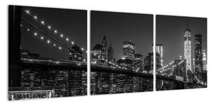 Obraz - noční most (90x30cm)