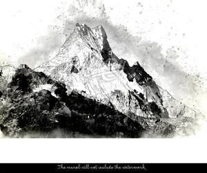 Fototapeta Černé a sněhové hory Samolepící 250x250cm