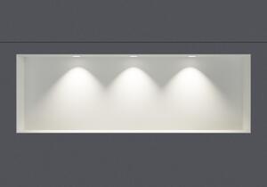 Nerezový nástěnný výklenek NT309010X bez ráfku s LED reflektorem - 30 x 90 x 10 cm (v x š x h) - možnost volby barvy