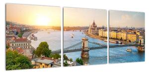 Obraz Budapešť - výhled na řeku (90x30cm)