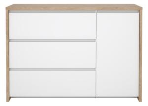 Bílá/v přírodní barvě komoda v dekoru dubu 119x84x48 cm Next – Tvilum