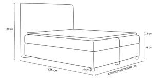 Čalouněná postel PRIMO + topper, 120x200, inari 81