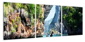 Obraz zátoky - Thajsko (90x30cm)