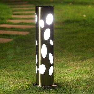 Zahradní solární lampa 12 LED | stříbrná