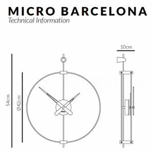 Designové nástěnné hodiny Nomon Barcelona Micro T 54cm