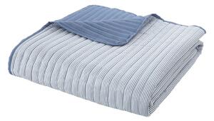 Modrý prošívaný přehoz 220x230 cm Stripe – Catherine Lansfield