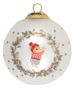 Vánoční baňka Joanni Wreath White Ø 8 cm
